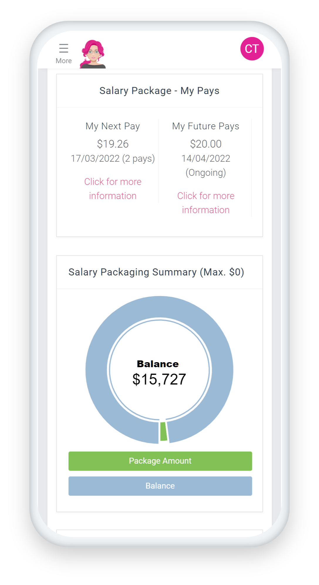 Inbox user interface